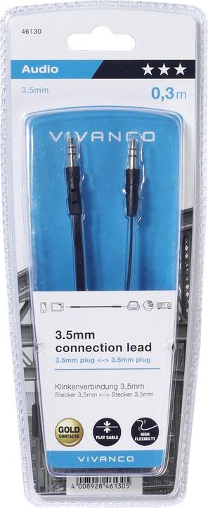 Produktbild Vivanco 3.5mm Klinke – 3.5mm Klinke (0.30 m, 3.5mm Klinke (AUX))