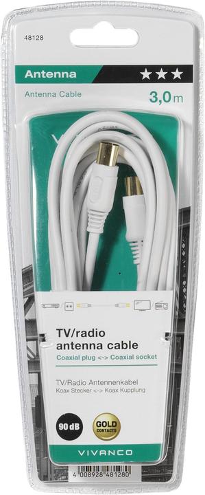 Produktbild Vivanco Koaxstecker Koaxkupplung (90 dB, Antennenkabel)