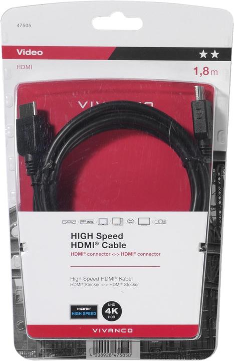 Produktbild Vivanco HDMI (Typ A) — HDMI (Typ A) (1.80 m, HDMI)