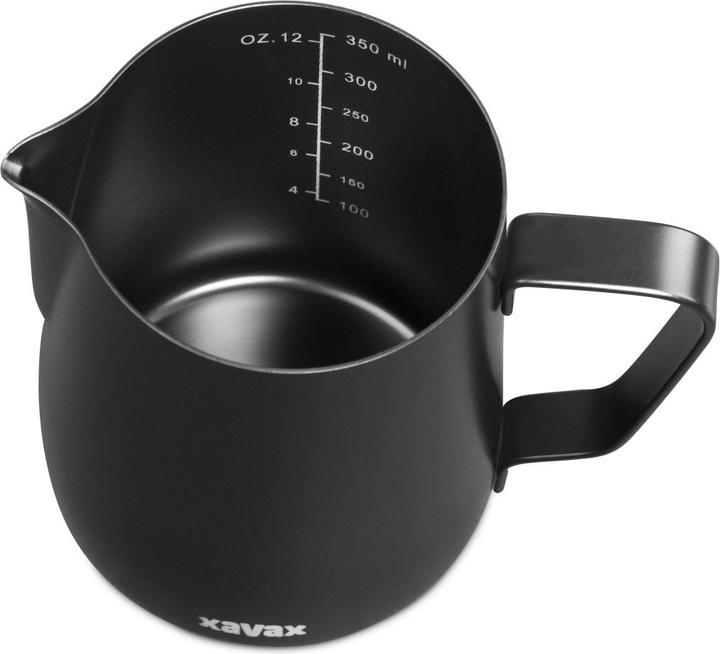 Actual product image Xavax Stainless steel barista milk jug, milk froth jug, 350ml, matt black (0.35 l)