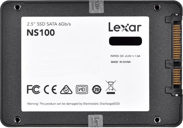 Image du produit Lexar SSD NS100 2000 GB, facteur de forme SSD 2,5, interface SSD SATA III, vitesse de lecture 550 MB/s (2000 Go, 2.5")