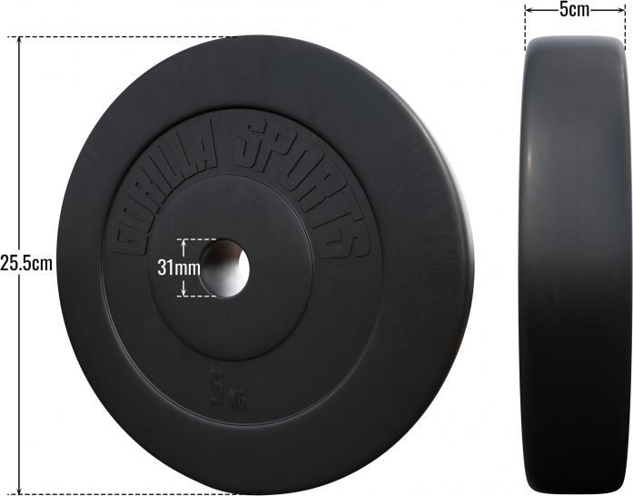 Image du produit Gorilla Sports Plaques de poids (1 x 5 kg)
