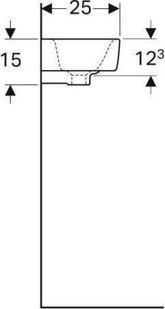 Image du produit Geberit Keramag / Lave-mains Renova Compact Tablette gauche 50 cm blanc 276350000 (250 mm, 500 mm)