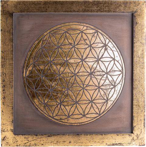 Immagine prodotto Berk Quadro energetico "Fiore della vita" con decorazione in oro