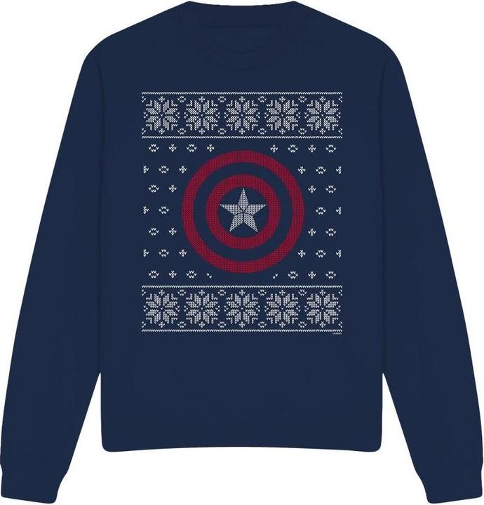 Actual product image Captain America Unisex Adult Shield Sweatshirt (XL)