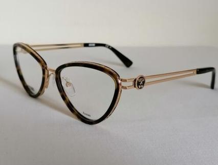 Produktbild Moschino MOS585-086 Designerbrille Mode Brillenrahmen Havanna/Gold 54mm