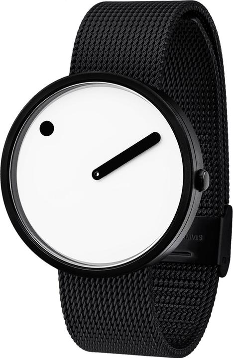 Image du produit Picto 43379-1020 Montre unisexe noire et blanche 40mm 5ATM (Montre analogique, 40 mm)