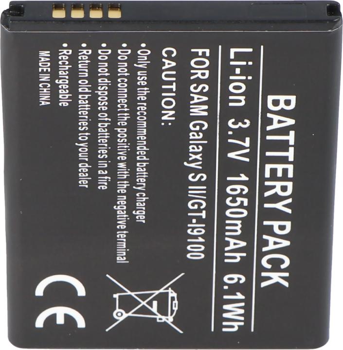 Produktbild Samsung Akku passend für Galaxy S II I9100, EB-F1A2GBU, 1650mAh Li-ion Akku