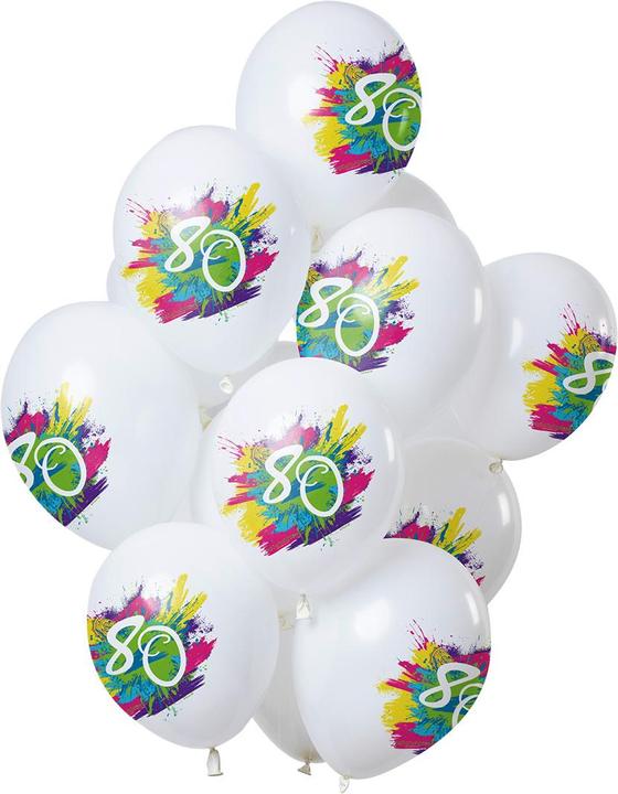 Produktbild Folat Luftballons Color Splash 80 Jahre 30cm - 12 Stück
