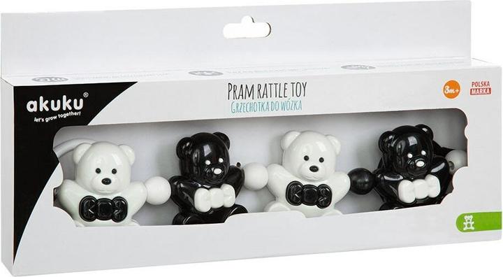Immagine prodotto Akuku A0468 Sonaglio Per Carrozzina Orsetto Bianco E Nero