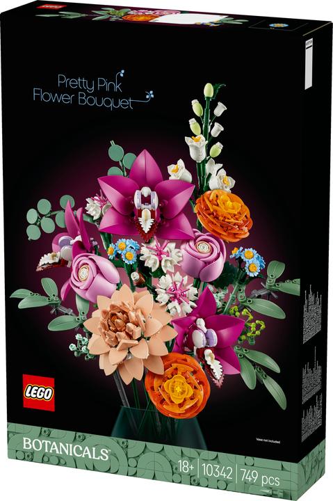 Actual product image LEGO Schöner Rosafarbener Blumenstrauss (10342, LEGO Icons, LEGO Botanical)