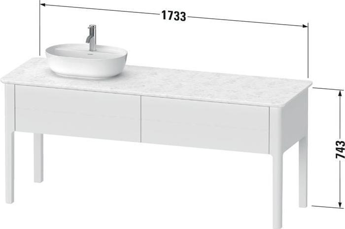 Produktbild Duravit Waschtischunterbau LUV 743x1388x570mm Be re taupe seidenmatt
