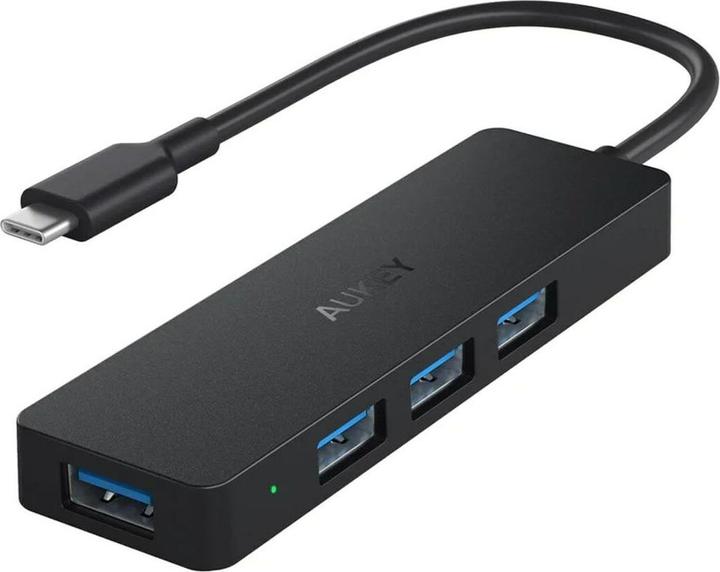 Produktbild Aukey CB-C64 Schnittstellen-Hub Schwarz Grau (USB-C, 4 Ports)
