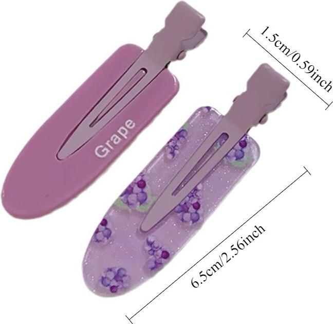Actual product image Activity Board 2pcs Cute Fruit Pattern Hair Clips - Stylish & Durable Resin, Perfekt für Casual Attire, Hair