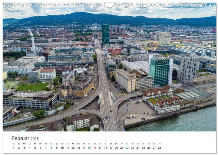 Image du produit Luftbildkalender Zrich (Wandkalender 2025 DIN A3 quer), Monatskalender (A3, Allemand)