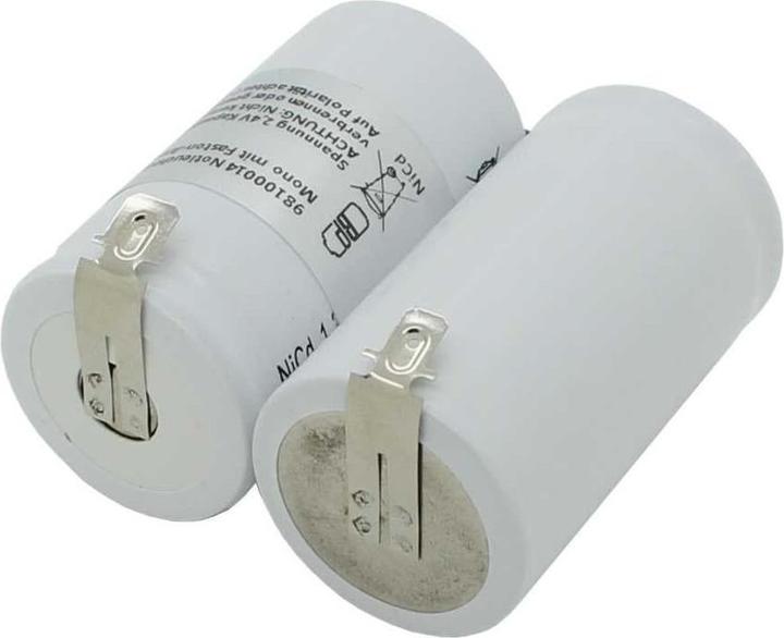 Immagine prodotto XCell Batteria per luci di emergenza NiCd 2,4V 4500mAh F1x2 Mono D con connessione Faston adatta a (1 pz., 4500 mAh, Batteria + Caricabatterie)