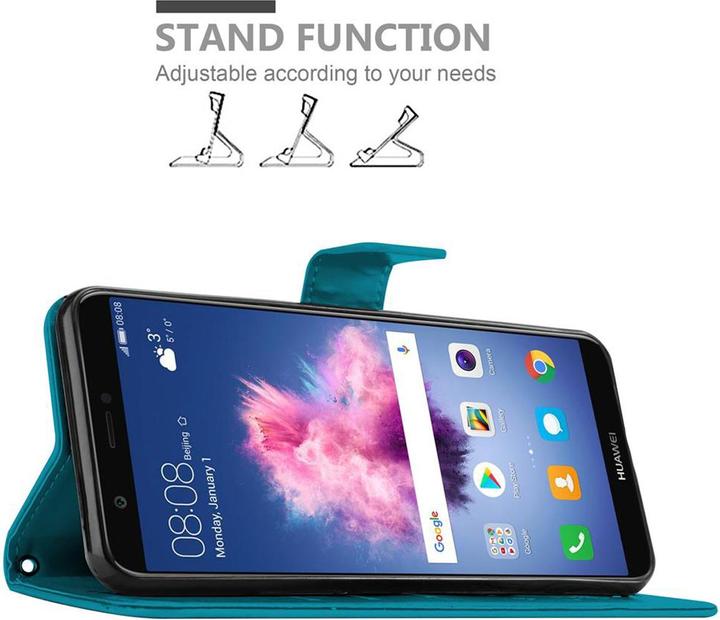 Image du produit Cadorabo Couverture du livre de fleurs (Huawei Enjoy 7S, Huawei P Smart (2018))