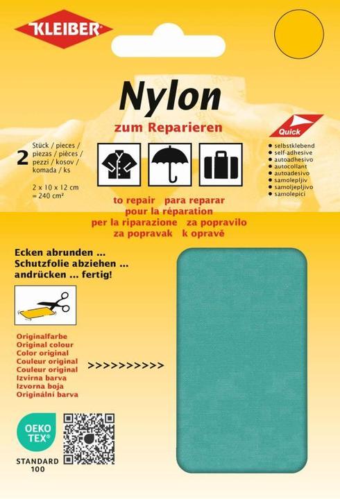 Actual product image Kleiber Nylon patches 10x12 cm turquoise 2 pcs
