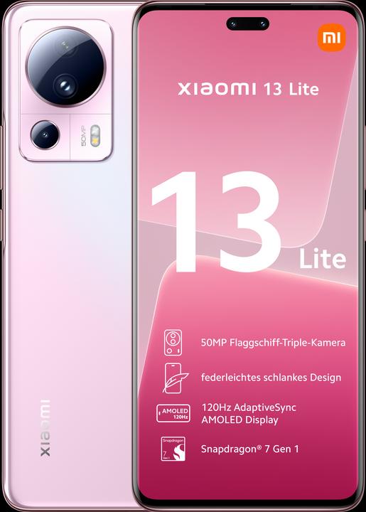 Xiaomi 13 Lite (128 GB, Roze, 6.55", Dubbele SIM, 50 Mpx, 5G)