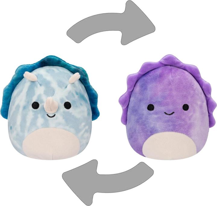 Squishmallows Flip A Mallow Delilah The Purple Dino/Jerome The Blue Dino (13 cm)