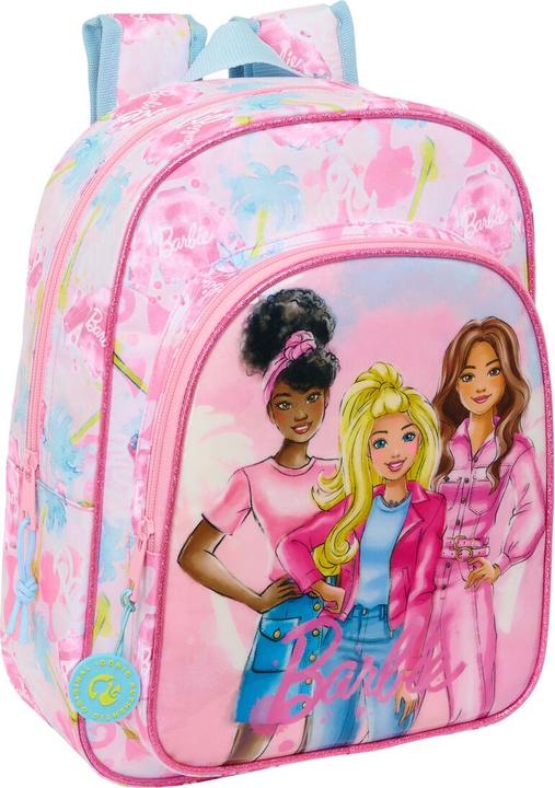 Actual product image Barbie Schulrucksack Painterly Rosa Himmelsblau 26 x 34 x 11 cm