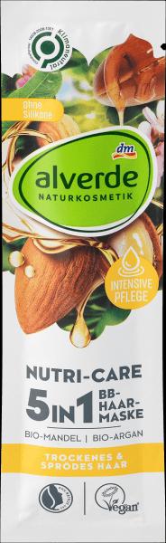 Actual product image dm alverde Hair Mask Nutri-Care BB 5in1 Organic Almond, Organic Argan (20 ml)