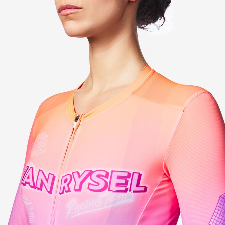 Image du produit Van rysel Maillot de vélo route manches courtes été, RCR 2 Flanders 90's LTD édition orang (L)
