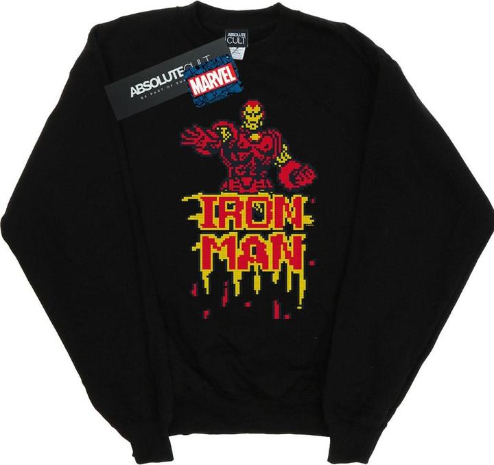 Actual product image Girls Iron Man Pixelated Sweatshirt (140, 146)