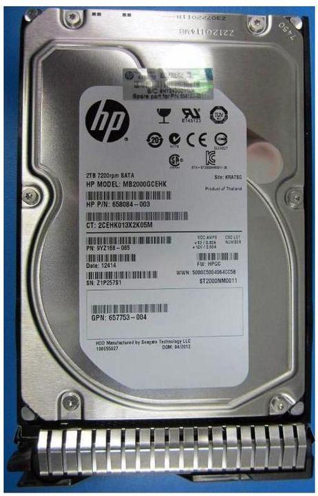 Actual product image HPE 2TB 6G SATA 7.2k 3.5" (2 TB, 3.5")