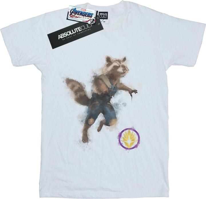 Actual product image Mens Avengers Endgame Painted Rocket T-Shirt (XL)