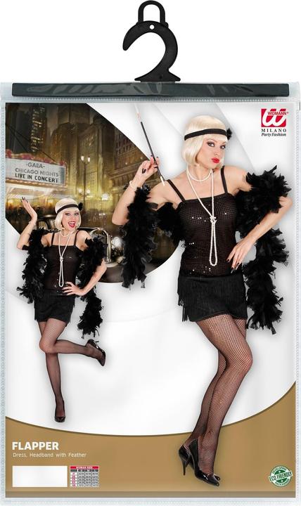 Immagine prodotto Widmann Vestito Charleston con fascia e piume nere (S, M, L)
