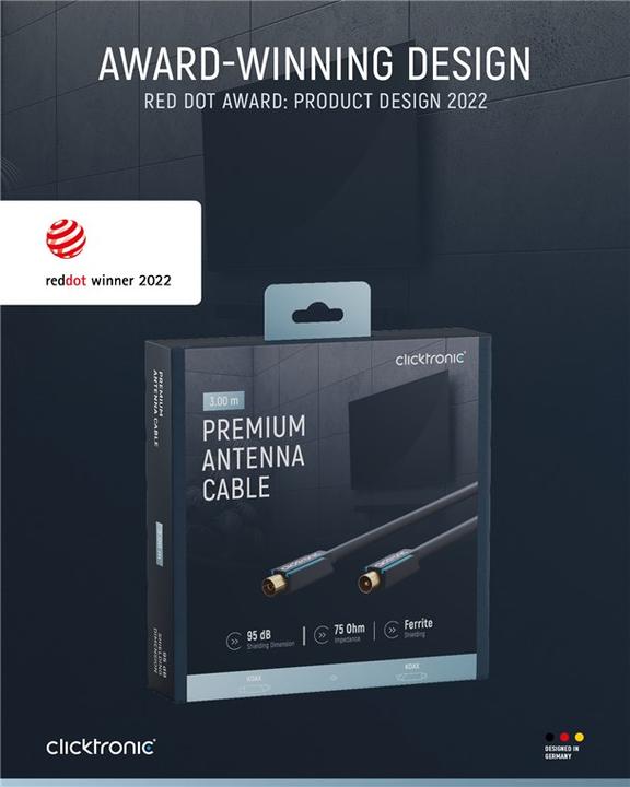 Actual product image clicktronic Antenna cable (95 dB, Antenna cable)