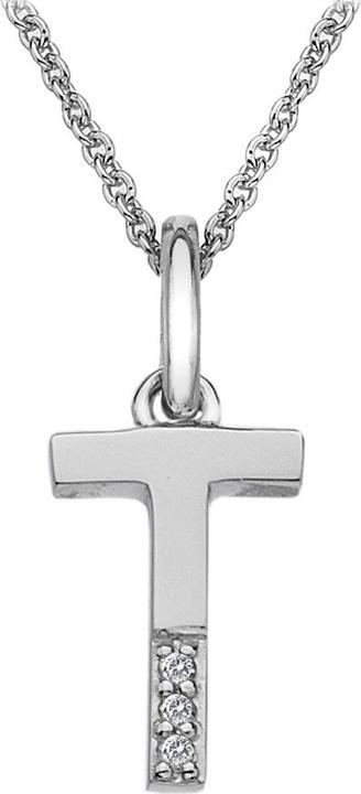 Hot Diamonds Diamant Buchstaben Halskette T (Silber 925, 40 - 45 cm)