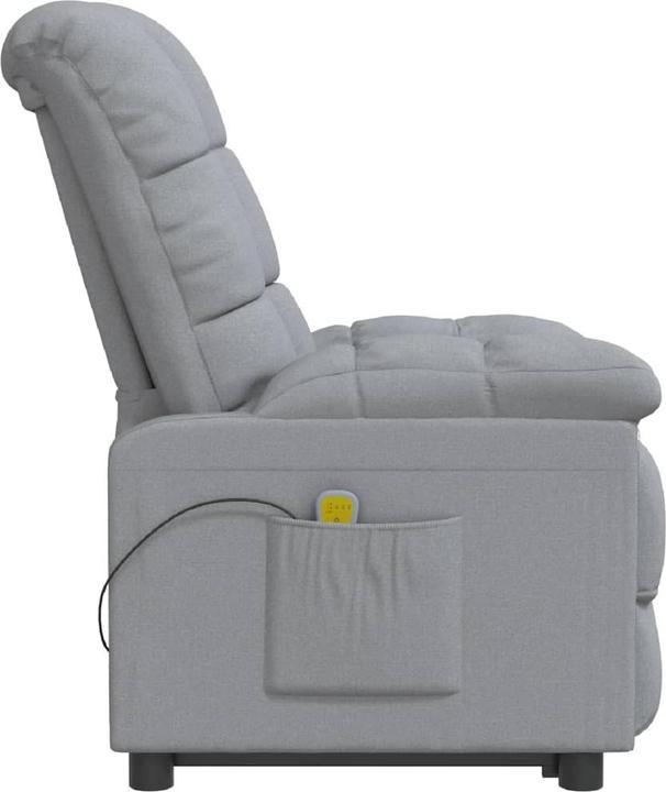 Produktbild VidaXL Massagesessel Fernsehsessel Relaxsessel Sessel Liegesessel Hellgrau Stoff