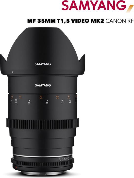 Produktbild Samyang MF 35mm T1,5 VDSLR MK2 Canon RF (Canon RF, Micro Four Thirds, APS-C / DX, Vollformat)
