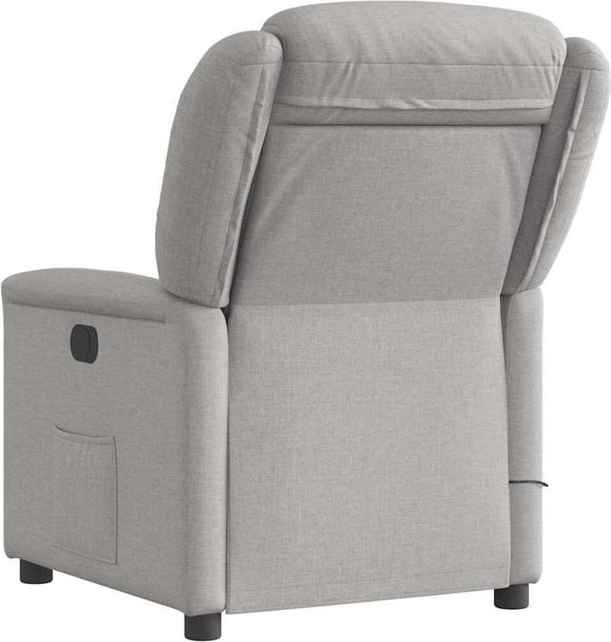 Actual product image VidaXL Massage armchair cloud grey fabric massage TV armchair
