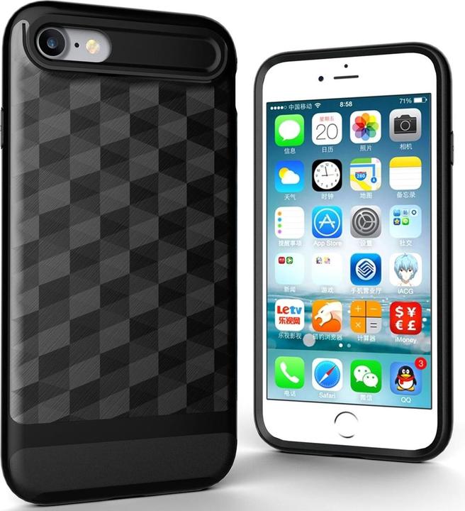 Produktbild König Design Apple iPhone 8 Hülle Case Handy Cover Schutz Tasche Schutzhülle Bumper Schwarz (Apple iPhone 8)