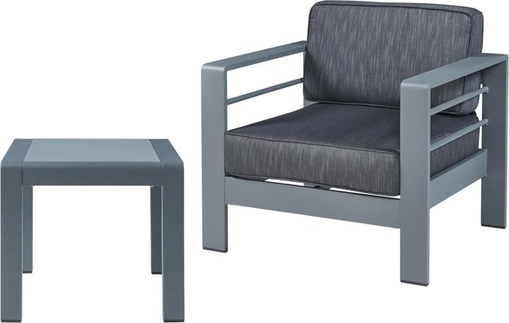 Image du produit Casa.Pro Fauteuil d'extérieur avec table Avise Aluminium