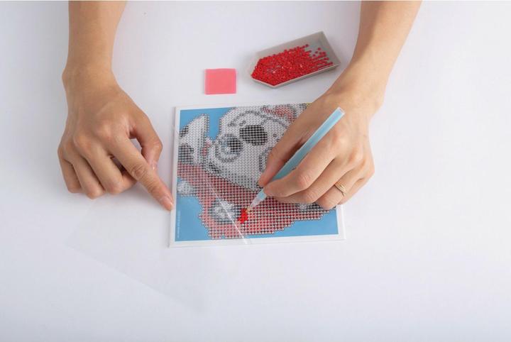 Actual product image Diamond Dotz DOTZIES® Original Diamond Painting Set Paw Patrol with 6 motifs: 3 pictures 15x15cm, 3 stickers /