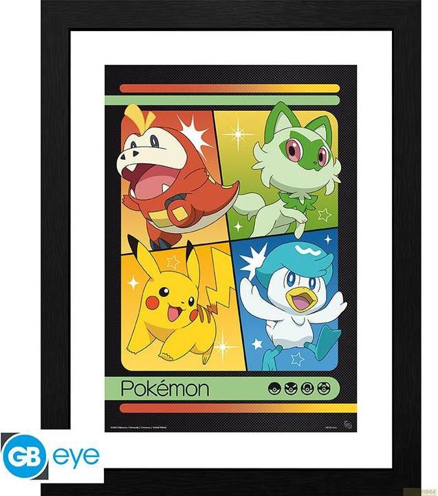 Actual product image GB Eye Pokemon Framed Print Scarlet & Violet Starters (30x40)