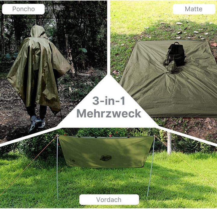 Actual product image Hermex Rain poncho Rain cape Rain cape Rain jacket Water protection poncho (One size)