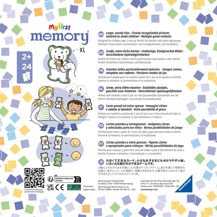 Actual product image Ravensburger RAV My first memory® Teddies 22376 (German, Spanish, French, Dutch, Japanese, Italian, Portuguese, English)