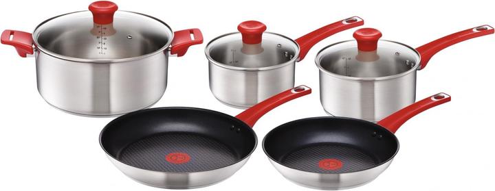 Actual product image Tefal Jamie Oliver Red (Pan set + pot set, Stainless steel)