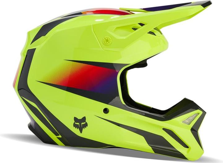 Actual product image Fox Helmet 24 V1 Flora Ylw (56 cm)