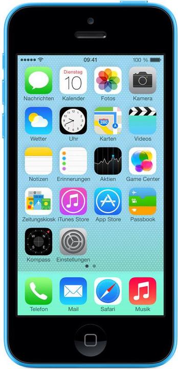 Produktbild Apple iPhone 5C (32 GB, Blau, 4", 8 Mpx, 4G)