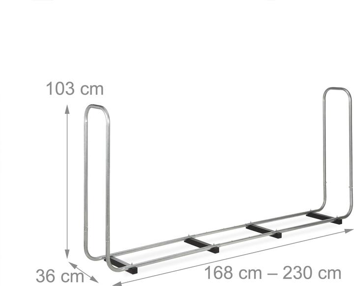 Immagine prodotto Relaxdays Rastrelliera per legna da ardere (230 x 36 x 103 cm)