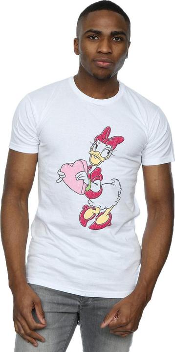 Actual product image Disney Mens Daisy Duck Love Heart T-Shirt (S)