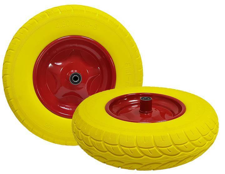 MAR PU Rad 400-8 Schubkarrenrad Vollgummi mit Achse 4.80/4.00-8 Polyurethan Gummi M251