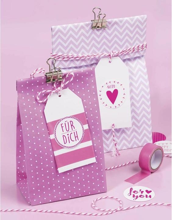 Image du produit Heyda Sac en papier 12 pièces rose (Pochette cadeau, 12 x)