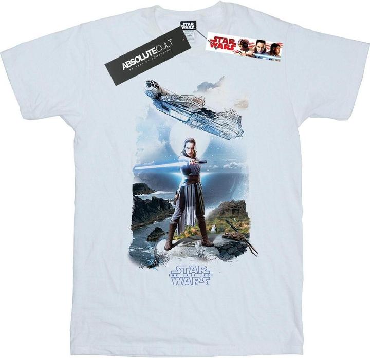 Actual product image Star Wars Boys The Last Jedi Rey Falcon T-Shirt (116)